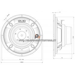 B&C Speakers 8CLA64 8 ohm woofer altoparlante 8" neodimio 500W 8CLA64-8