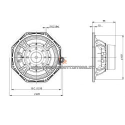 B&C Speakers 8NDL64 8 ohm woofer altoparlante 8" neodimio 700W 8NDL64-8