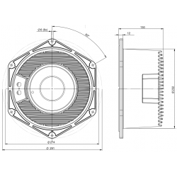 B&C Speakers 10NSM76 8 ohm midrange altoparlante 10" neodimio 800W 10NSM76-8