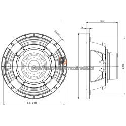 B&C Speakers 10MBX64 8 ohm mid-bass altoparlante 10" neodimio 700W 10MBX64-8
