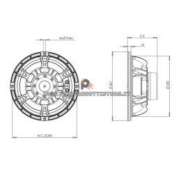 B&C Speakers 10NW64 8 ohm woofer altoparlante 10" neodimio 600W 10NW64-8
