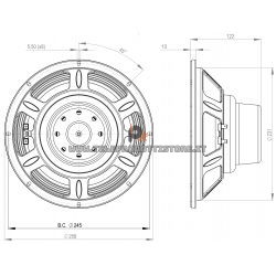 B&C Speakers 10CLA76 8 ohm woofer altoparlante 10" neodimio 800W 10CLA76-8