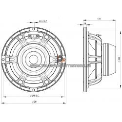 B&C Speakers 10BG76 8 ohm woofer altoparlante 10" neodimio 1000W 10BG76-8