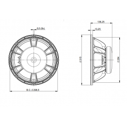 B&C Speakers 12FW64 8 ohm woofer altoparlante 12" ferrite 500W 12FW64-8