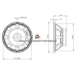 B&C Speakers 12PLB76 8 ohm woofer altoparlante 12" ferrite 800W 12PLB76-8