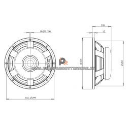 B&C Speakers 12PS100 8 ohm woofer altoparlante 12" ferrite 1400W 12PS100-8