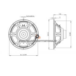 B&C Speakers 12CL64 8 ohm woofer altoparlante 12" neodimio 500W 12CL64-8