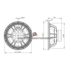 B&C Speakers 12NDL88 8 ohm woofer altoparlante 12" neodimio 1400W 12NDL88-8