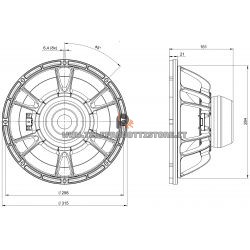 B&C Speakers 12BG76 8 ohm woofer altoparlante 12" neodimio 1000W 12BG76-8