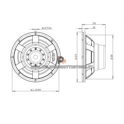 B&C Speakers 12BG100 8 ohm woofer altoparlante 12" neodimio 2000W 12BG100-8