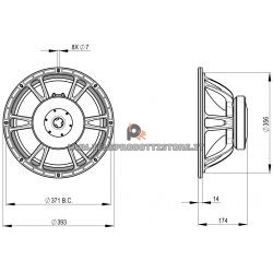 B&C Speakers 15FW88 8 ohm woofer altoparlante 15" ferrite 1400W 15FW88-8