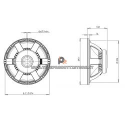 B&C Speakers 15PS100 8 ohm woofer altoparlante 15" ferrite 1400W 15PS100-8