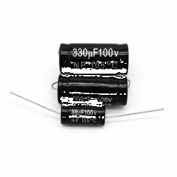 Condensatore 150 uF elettrolitico assiale 100V per filtro crossover