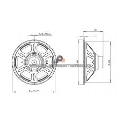 B&C Speakers 15CL76 8 ohm woofer subwoofer 15" ferrite 800W 15CL76-8