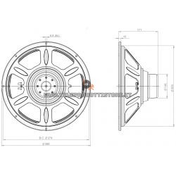 B&C Speakers 15CLA76 8 ohm woofer subwoofer 15" neodimio 700W 15CLA76-8