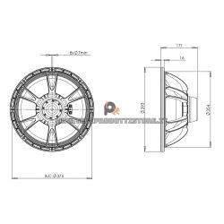 B&C Speakers 15NDL76 8 ohm woofer subwoofer 15" neodimio 1000 15NDL76-8