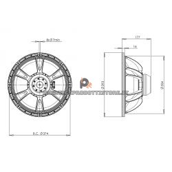 B&C Speakers 15NW76 8 ohm woofer subwoofer 15" neodimio 1200W 15NW76-8