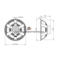 B&C Speakers 15NA100 8 ohm woofer subwoofer 15" neodimio 1600W 15NA100-8
