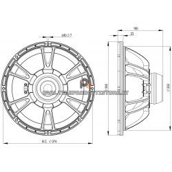 B&C Speakers 15BG76 8 ohm woofer subwoofer 15" neodimio 1000W 15BG76-8
