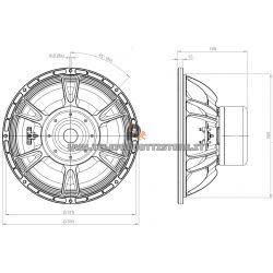 B&C Speakers 15DS115 8 ohm woofer subwoofer 15" neodimio 3200W 15DS115-8