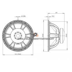B&C Speakers 18TBW100 8 ohm woofer subwoofer 18" ferrite 3000W 18TBW100-8