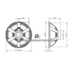 B&C Speakers 18NBX100 8 ohm woofer subwoofer 18" neodimio 2400W 18NBX100-8