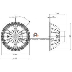 B&C Speakers 18DS115 8 ohm woofer subwoofer 18" neodimio 3400W 18DS115-8
