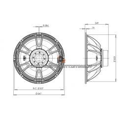 B&C Speakers 21SW115 8 ohm woofer subwoofer 21" neodimio 3400W 21SW115-8