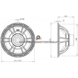 B&C Speakers 21DS115 8 ohm woofer subwoofer 21" neodimio 3400W 21DS115-8
