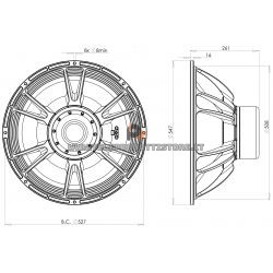 B&C Speakers 21SW152 8 ohm woofer subwoofer 21" neodimio 4000W 21SW152-8