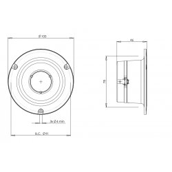 B&C DE35 Tweeter bullet 1.25" 50 W 8 ohm 108 dB Neodimio DE35-8