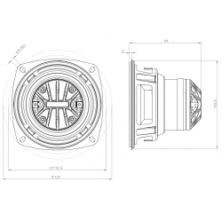 B&C Speakers 4CXN36 8 ohm altoparlante coassiale 4" neodimio 200W 4CXN36-8