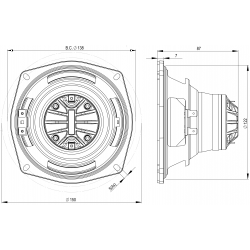 B&C Speakers 5CXN36 8 ohm altoparlante coassiale 5" neodimio 200W 5CXN36-8