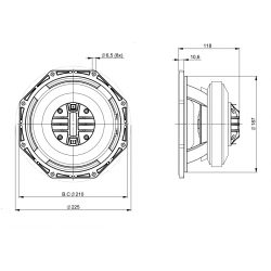 B&C Speakers 8FCX51 8 ohm altoparlante coassiale 8" ferrite 500W 8FCX51-8