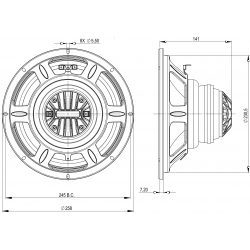 B&C Speakers 10CLX64 8 ohm altoparlante coassiale 10" neodimio 500W 10CLX64-8
