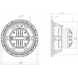 B&C Speakers 10CXN76 8 ohm altoparlante coassiale 10" neodimio 600W 10CXN76-8