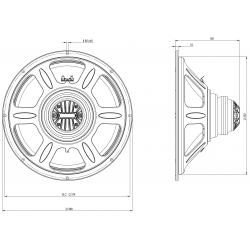 B&C Speakers 15CLX64 8 ohm altoparlante coassiale 15" neodimio 500W 15CLX64-8