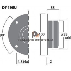 DT-19SU Monacor Tweeter 8 ohm 80 W HIFI Progetto ROGERS LS3/5 DT19SU