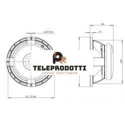 B&C Speakers 10PLB76 8 ohm woofer altoparlante 10" 800W 10PLB76-8