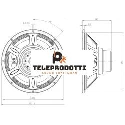 B&C Speakers 12CLA76 8 ohm woofer altoparlante 12" neodimio 700W 12CLA76-8