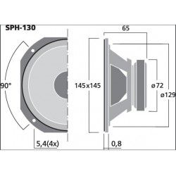 SPH-130 Monacor Woofer altoparlante 13 cm. Progetto Rogers LS3/5 SPH130