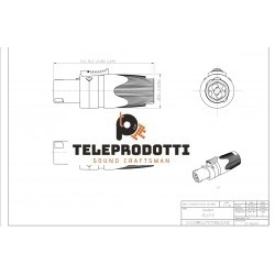 Neutrik NL4FX Connettore Speakon 4 poli maschio Originale volante