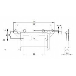 34482 Adam Hall Maniglia esterna con richiamo in metallo acciaio per flight case flightcase casse acustiche