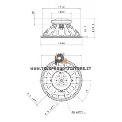 18HP1030-8 FaitalPRO Woofer ferrite 18" 1200 W 98 dB 8 Ohm
