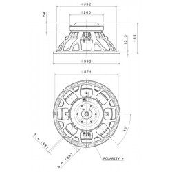 15HP1010 FaitalPRO Woofer ferrite 15" 700 W 96 dB 8 Ohm