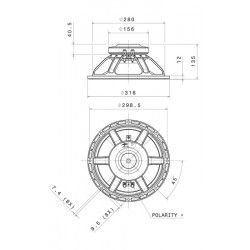 12PR310-4 FaitalPRO Woofer ferrite 12" 300 W 98 dB 4 Ohm