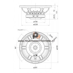 10PR330 FaitalPRO Woofer ferrite 10" 300 W 96 dB 8 Ohm