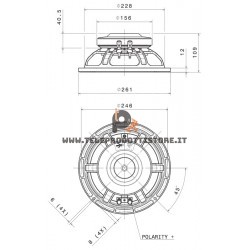 10PR310 Faital PRO Woofer altoparlante 10" 300W 8Ohm 10PR310-8 Faitalpro