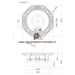8PR210 FaitalPRO Woofer ferrite 8" 200 W 95 dB 8 Ohm