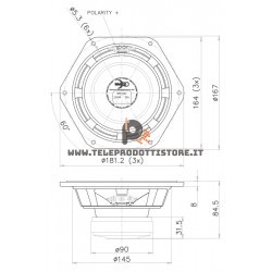 6FE100 Faital PRO Woofer altoparlante 6" 16 cm 200 W 8 Ohm